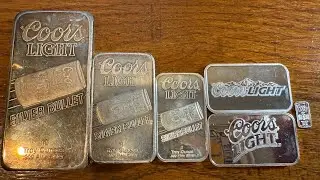 Full Set Of Sunshine Mining Company And Other Mints Silver Bars 10, 5 , 1 Oz. And 1 gram 