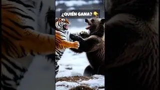 ​&iquest;PODR&Iacute;A un Tigre Siberiano derrotar a un Oso Grizzly? 🐯 vs 🐻 #shorts