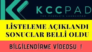 KCCPAD LİSTELEMESİ A&Ccedil;IKLANDI - KCCPAD SONUCLAR GELİYOR - KCCPAD &Ouml;NSATIŞI BİLGİLENDİRME - KCCPAD IDO