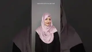 easy hijab tutorial with muna satin hijab #hijab #hijabstyle #hijabtutorial #eidhijabtutorial