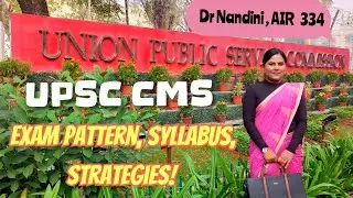 UPSC CMS AIR 334🎯🩺| Syllabus, Pattern & Eligibility #upsc #cmsexam #upsccms #exam 