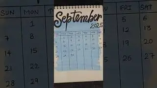 September 2025 Calendar Doodle | Minimal Hand-Drawn Design