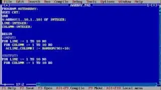 TURBO PASCAL - ARRAY