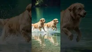 Two friends having fun in the water 🐕💙 | Pure Fun Moments