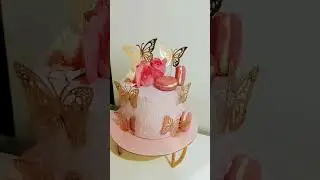 How to decoration butterfly 🦋🦋 and maicoron them cake 🎂