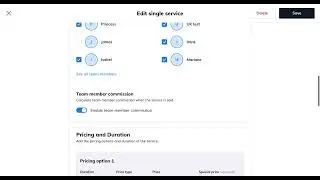 How to add advanced pricing options by team member or location