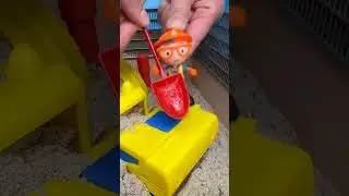 HUGE Construction Play Set with Tiny Blippi 😄 Dig Up Sand QUICK! 🏗 #blippi #toys #excavator
