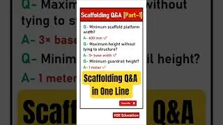 Quick Scaffolding Q&A || Interview Q&A || #hse #scaffolding #safety #education