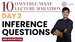 NLSAT Part A : Inference Questions | with solved PYQs | 10 Days Free NLSAT Lecture Marathon |Lawfren
