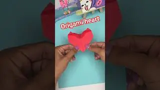 Простое бумажное сердечко оригами ❤️ | Пошаговый мастер-класс по изготовлению поделки ко Дню свят...