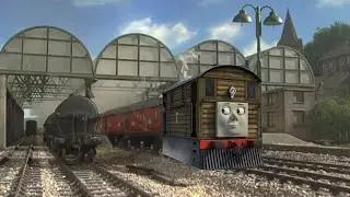 Toby puilng mail train Delivery to station yay my favorite character from thomas and friends s9