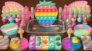 Mixing&rdquo;Pastel&rdquo; Eyeshadow and Makeup,parts,glitter Into Slime!Satisfying Slime Video!★ASMR★