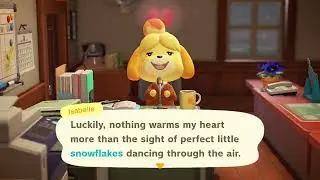 ACNH Isabelle's Announcements - Seasonal - Snowflakes