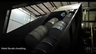 Metal barrel shredding line