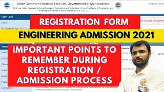 🔥 MHT CET 2021 | Important Points to Remember During Registration / Admission Process