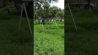 Swing moving by itself. Veracruz Mexico July 6, 2024