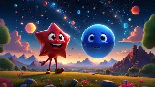 Seven Dancing Stars Light the Sky | Nighttime Counting Song for Kids | Nursery Rhymes and Baby Songs