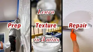 Drywall Knockdown Texture | Prep, Apply, Repair in 3 mins with HACK bonus