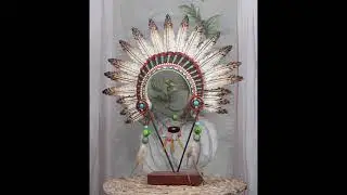 Ebros Western Tribal Indian Warrior Chief Headdress Metal Feathers Figurine With Stand