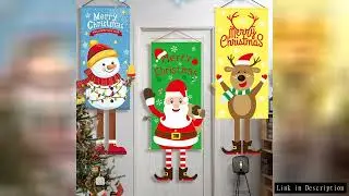 Runtowo 2025 Christmas Hanging Flag Banner ,Christmas Decorations For Home ,Christmas Door Ornaments