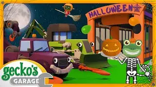 Gecko's Garage Halloween Party 🎃 Spooky Cars & Trucks For Children | Cartoons For Kids