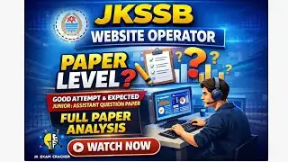 QUESTION PAPER- ANALYSIS II JKSSB WEBSITE OPERATOR-2026 II #jkssb