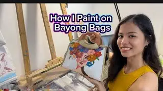 How I Paint on Bayong Bags