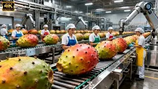 Inside a Prickly Pear Processing Plant:From Thorny Fruit to High-End Gourmet Goods (Full Process)