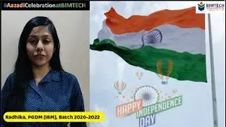 Student sharing her thoughts on the occasion of 74th Independence Day