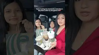 Tasting Starbucks Valentines Day Menu 💌 #daughters #valentinesday #fyp