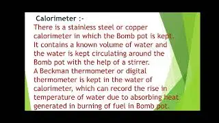 Engineering chemistry..(Bomb calorimeter)