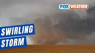 Texas Storm Kicks Up Swirling Red Dust Cloud