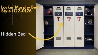 Texas Rangers Locker Murphy Bed with Hidden Bed Style 1127-0126