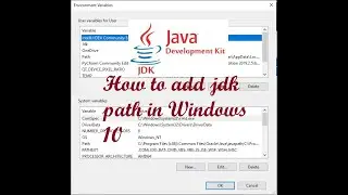 How to add JDK path in Windows 10 | Easy Steps | 2020