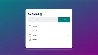 To-Do List Using JavaScript | 30 JavaScript Projects in 30 Days | Day # 7