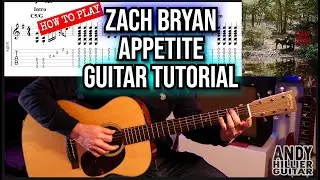 How to Play Zach Bryan Appetite Guitar Tutorial Lesson