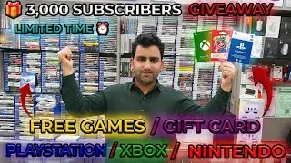 Celebrating 3,000 Subscribers | Free PS4, Xbox & Nintendo Games  PSN Xbox & EShop Gift Card Giveaway