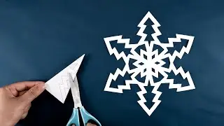 Christmas Tree Snowflake - How to make Snowflakes out of paper - Paper Snowflakes #17