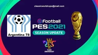 eFootball PES 2021 SEASON UPDATE FIFA WORLD CUP 1978 ARGENTINA OPTION FILE PS4