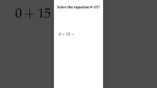 Solution to 0+15