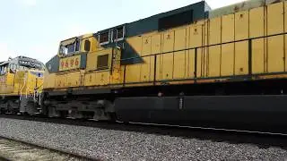 Union Pacific IG2G2 5 locomotive power move with UP 9696 a patched CNW east in Elmhurst IL