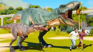 TYRANNOSAURUS REX FAMILY HUNTING AND SURVIVE in Jurassic World Evolution 3 🦖