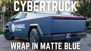 CYBERTRUCK — МАТОВЫЙ СИНИЙ — оклейка матовой виниловой пленкой 3M 2080 Matte Indigo