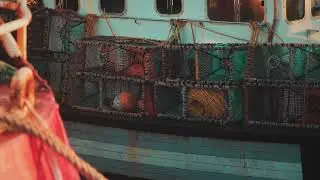 fishing net on the fish boat | no copyright video from YouTube