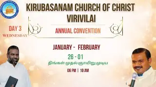 DAY 3 Eve, VIRIVILAI KIRUBASANAM PR. JOHN PAUL PR. STEPHEN ARULRAJ SIS. JEYARANI ANDREWS PR. S. YOBU
