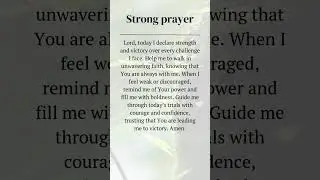 #strongprayer #strengthfromGod #victory Walk in God&rsquo;s strength and declare victory today 🙏💪