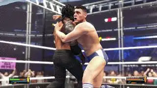 Roman Reigns vs Gunther Steel Cage Match WWE Royal Rumble 2k25 - Ring General vs Tribal Chief