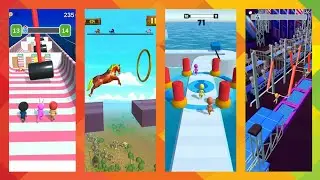 Fun Race 3D-VS-Epic Race 3d-VS-Horse Run 3d-VS-Run Party || 4 IN A ROW || VIDEO GAME WALKTHROUGHS