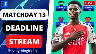 UCL FANTASY MATCHDAY 13 LIVE DEADLINE STREAM! Q&A And Team Selection | Rank: 1622
