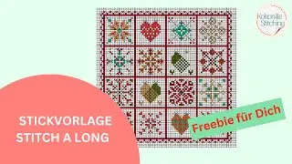 Stickvorlage Weihnachtliches Stitch A Long / Freebie Kreuzstich / Kostenlose Stickvorlage